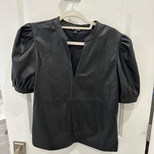 Steve Madden faux leather Jane top